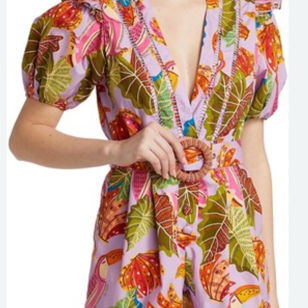 Colorful Leaf Print Dress